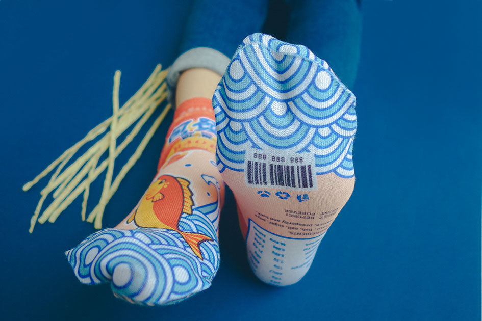 Bao Huat Cuttlefish socks - Apparel by wheniwasfour | 小时候, Singapore local artist online gift store