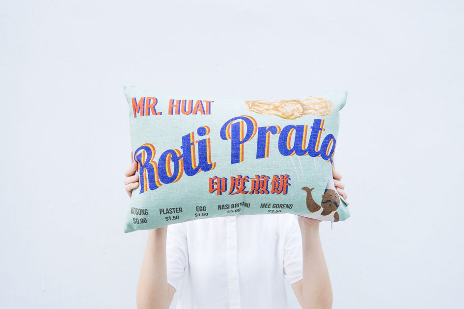 Roti Prata Cushion Cover - cushion cover by wheniwasfour | 小时候, Singapore local artist online gift store