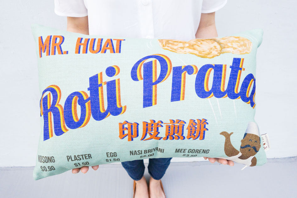 Roti Prata Cushion Cover - cushion cover by wheniwasfour | 小时候, Singapore local artist online gift store