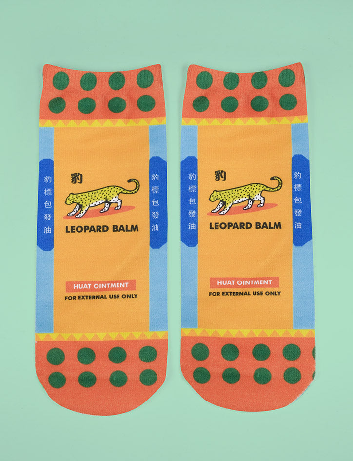 Leopard Balm socks - Apparel by wheniwasfour | 小时候, Singapore local artist online gift store