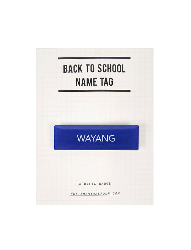 Back to School Name Tag Pin - Accessories by wheniwasfour | 小时候, Singapore local artist online gift store