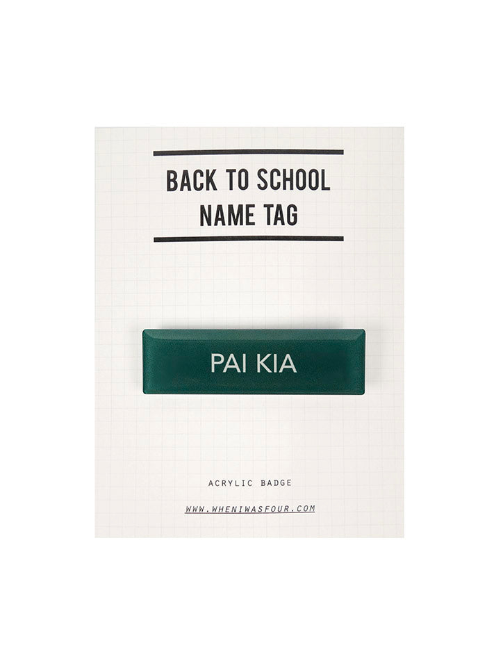Back to School Name Tag Pin - Accessories by wheniwasfour | 小时候, Singapore local artist online gift store