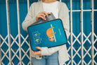 Encouraging laptop sleeve with cute design of a sleeping sloth