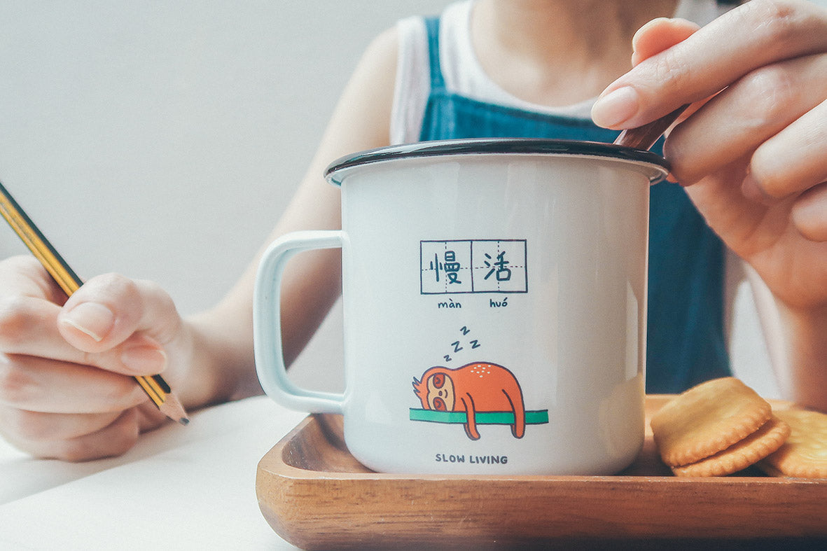 Grateful & Slow Living Mug - Home by wheniwasfour | 小时候, Singapore local artist online gift store