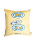 Quirky Kopitiam Cushion Covers in yellow - Half-boiled Eggs