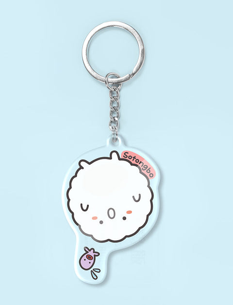 Cute sotong ball character as a keychain