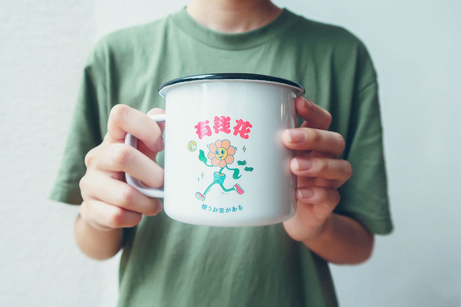 Wealthy 有钱花 Mug - Home by wheniwasfour | 小时候, Singapore local artist online gift store