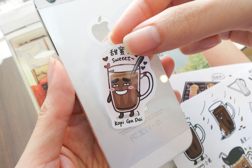 Super Kopitiam Hero Stickers - stationery by wheniwasfour | 小时候, Singapore local artist online gift store