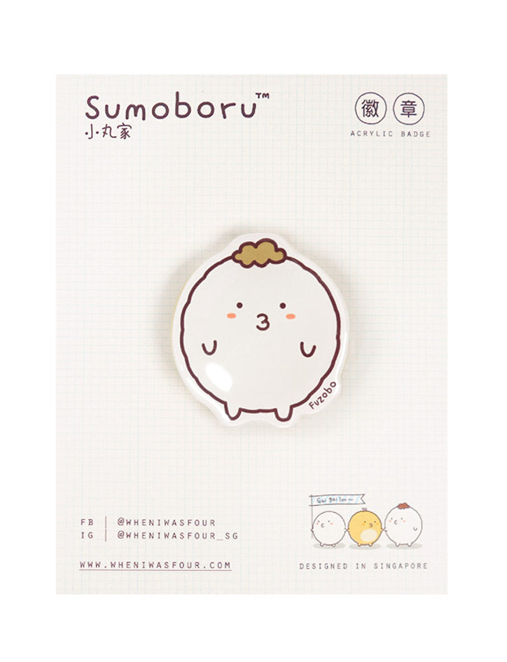 Fuzobo Pin - Accessories by wheniwasfour | 小时候, Singapore local artist online gift store