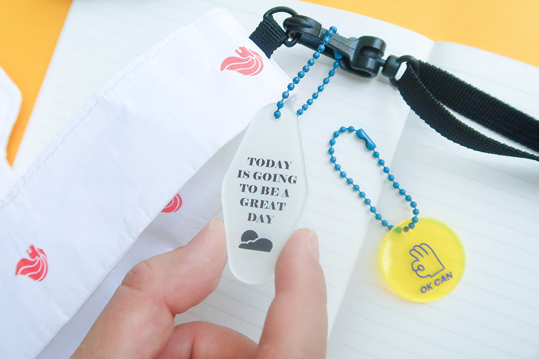 Today Is Going To Be A Great Day Keychain Charm - Accessories by wheniwasfour | 小时候, Singapore local artist online gift store