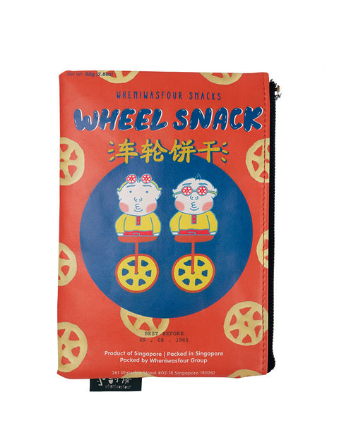 Wheel Snack Multi-Purpose Pouch/Pencil case in red