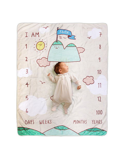Faith mountain cute baby photo mat as baby shower gift!