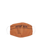 Kids face mask in brown inspired by nostalgic jotter book