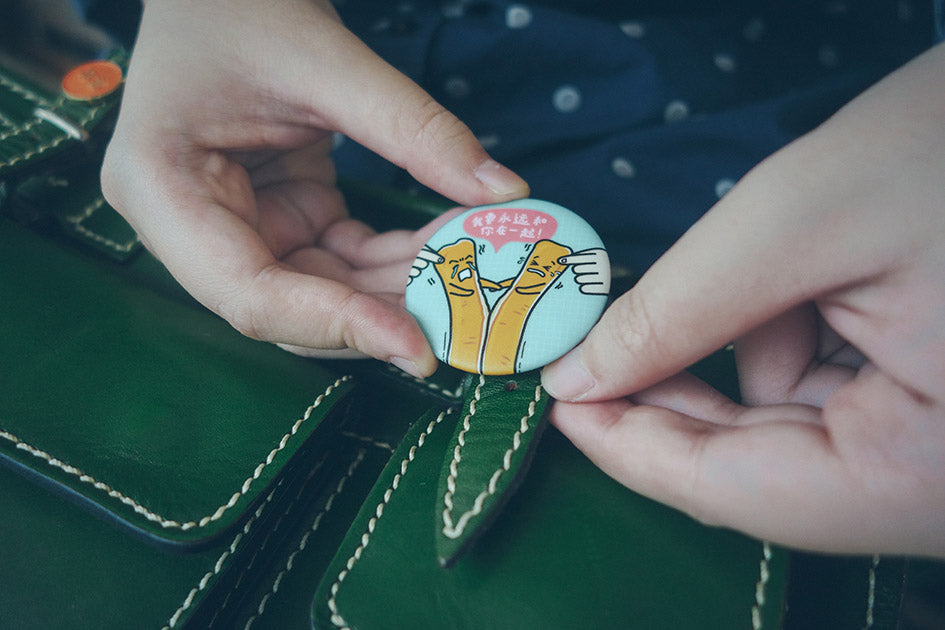 Super Kopitiam Heroes Assorted Badges - 小油 and 小条