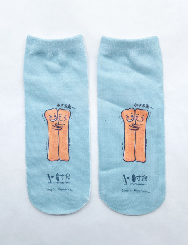 You Tiao Socks - Apparel by wheniwasfour | 小时候, Singapore local artist online gift store