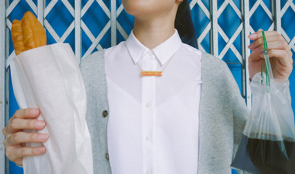 Youtiao Necklace - Accessories by wheniwasfour | 小时候, Singapore local artist online gift store