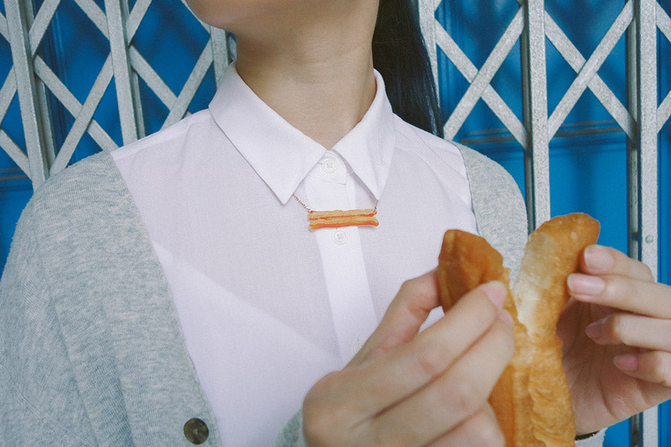 Youtiao Necklace - Accessories by wheniwasfour | 小时候, Singapore local artist online gift store