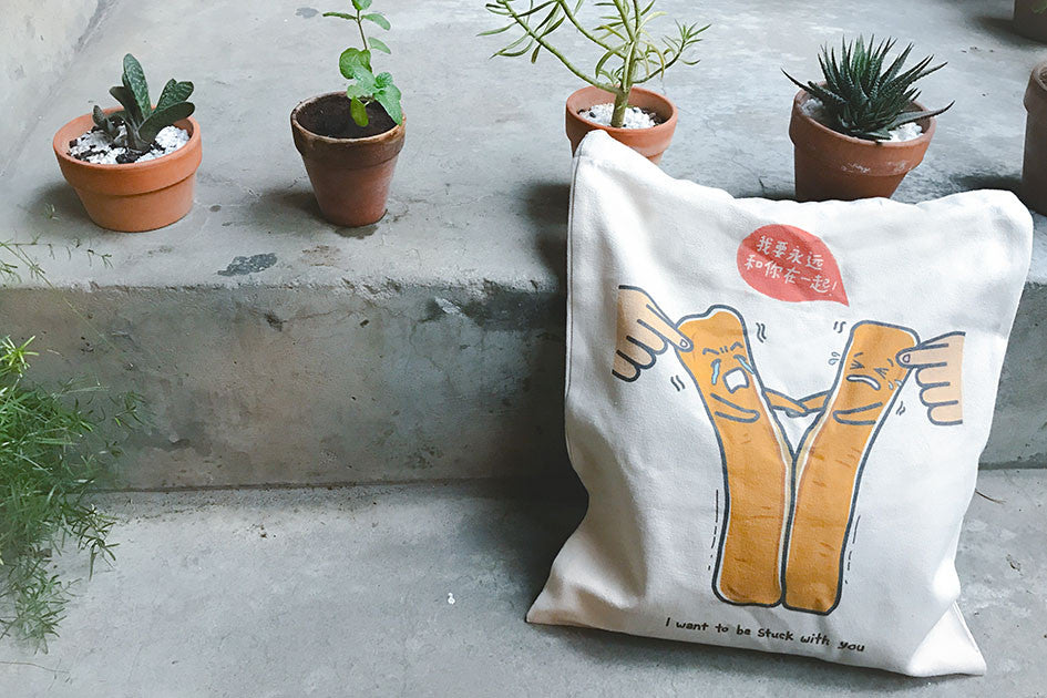 You Tiao Totebag - Canvas Tote Bags by wheniwasfour | 小时候, Singapore local artist online gift store